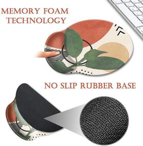 img 1 attached to 🖱️ Ergonomic Mouse Pad with Wrist Support, Gel Mouse Pad with Wrist Rest, Comfortable Computer Mouse Pad for Laptop, Pain Relief Mousepad with Non-Slip Rubber Base, 9 x 10 in, Modern Abstract