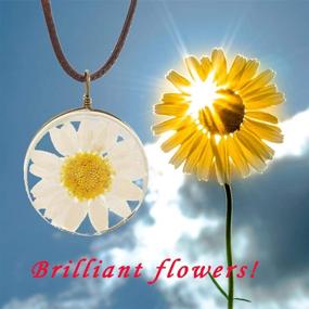 img 2 attached to 🌼 CHOORO Daisy Flower Necklace: Handmade Real Dried Flower Jewelry for Nature Lovers & Mori Girls