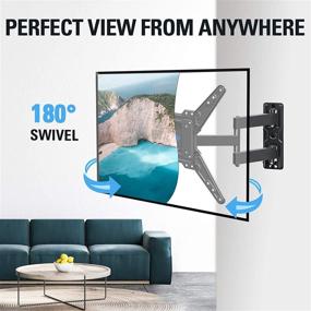 img 2 attached to Full Motion TV Wall Mount, Swivel Articulating Arms for 26-55 Inch TVs, Perfect Center Design, VESA 400x400mm and 77 lbs Capacity - Mounting Dream MD2413-MX