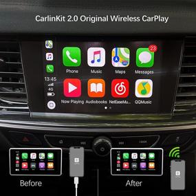 img 1 attached to 🚘 Citreal 2021 Беспроводной адаптер CarPlay - Преобразователь проводного CarPlay в беспроводной USB-адаптер CarPlay для заводской системы Apple CarPlay - Черный беспроводной адаптер Airplay для автомобиля.