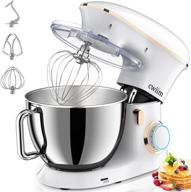 🍰 660w 8.5qt tilt-head stand mixer for kitchen - cwiim food mixer with 6+p speeds, dough hook, flat beater, whisk, splash guard - ideal for baking bread, cake, cookie, pizza, salad, and egg recipes- white логотип