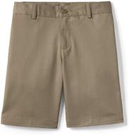 lands' end school uniform boys blend 👖 chino shorts – classic style for comfort and durability logo