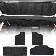 🔥 enhance your jeep wrangler jk with rt-tcz hardtop headliner heat insulation kit - ultimate comfort & style for 2011-2018 jk 4 door logo