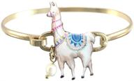 🦙 stylish white llama fashion bangle bracelet by wonderent: a chic accessory for every occasion logo