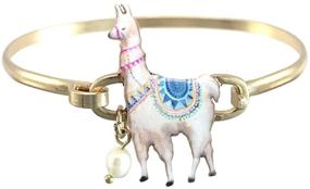 img 1 attached to 🦙 Stylish White Llama Fashion Bangle Bracelet by Wonderent: A Chic Accessory for Every Occasion