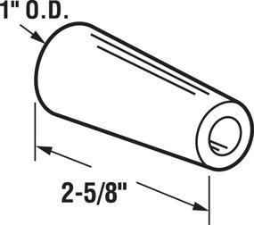 img 1 attached to Prime-Line Products D 1802 Sliding Door Bumper 2-5/8-Inch White Rubber - Pack of 2: Effective Sliding Door Protection