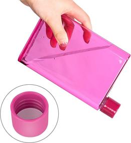 img 2 attached to 🥤 Newcom Portable Stylish Flat BPA-free Drink Bottle/Water Bottle (A5, Pink): Sleek and Convenient Hydration on the Go