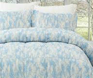 🌙 natural comfort mc210-tut-bl-q: reversible down alternative comforter mini set, queen, blue - all season luxury (3 piece) logo