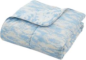 img 1 attached to 🌙 Natural Comfort MC210-Tut-BL-Q: Reversible Down Alternative Comforter Mini Set, Queen, Blue - All Season Luxury (3 Piece)