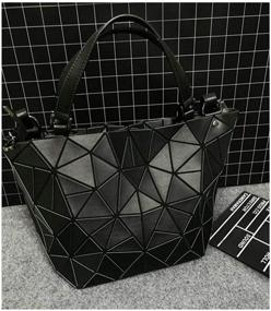 img 1 attached to 👜 Stylish Geometric Eco Friendly Artificial Holographic Women's Handbags & Wallets: Ultimate Tote Collection by Kbinter