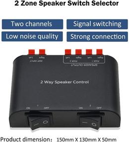 img 3 attached to 🔊 ADWITS 2-Channel Speaker Switcher Selector Box: 150W RMS, Terminal Claps, Black