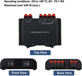 img 2 attached to 🔊 ADWITS 2-Channel Speaker Switcher Selector Box: 150W RMS, Terminal Claps, Black