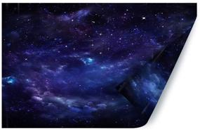 img 3 attached to 🐠 Easy-to-Apply and Remove PVC Sticker Pictures Poster Background Decoration for Fantasy Star Aquarium Fish Tank Wallpaper