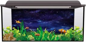 img 1 attached to 🐠 Easy-to-Apply and Remove PVC Sticker Pictures Poster Background Decoration for Fantasy Star Aquarium Fish Tank Wallpaper