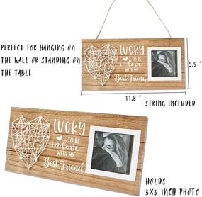 img 3 attached to Cocomong Romantic Love Picture Frame - Lucky to Be in Love - 3x3 Photo Frame Ideal for Boyfriend, Girlfriend, Couples - Perfect Gift for Him and Her