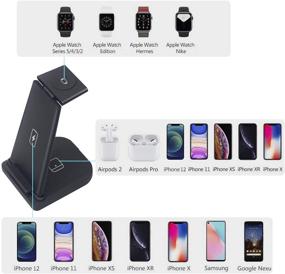 img 3 attached to Ultimate 3-in-1 Wireless Charging Station: Fast Qi-Certified Charger for Airpods Pro, Apple Watch, iPhone 11, and More!