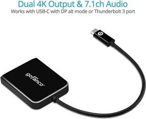 img 2 attached to 🖥️ gofanco адаптер USB-C к двум 4k HDMI MST - сплиттер - совместим с Thunderbolt 3 для ПК с Windows (требуется режим DP Alternate) - не подходит для Mac OS