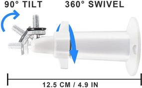 img 1 attached to Versatile White Camera Mount for Arlo, Arlo Pro, Eufy 2C, Wyze Cam Pan & More - Adjustable with 1/4 Screw Head