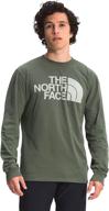 👕 men's clothing: north face medium heather longsleeve t-shirts & tanks logo