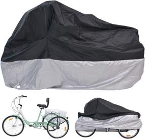 img 1 attached to 🚲 Heavy Duty Waterproof MOPHOTO Bike Cover for Outdoor Adult Tricycle Storage - Protect Your Trike Bikes!