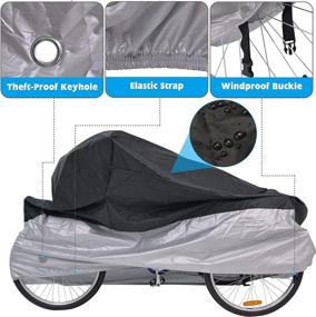 img 2 attached to 🚲 Heavy Duty Waterproof MOPHOTO Bike Cover for Outdoor Adult Tricycle Storage - Protect Your Trike Bikes!