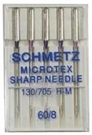 precision at its finest: 5 🔍 pack of 60/8 schmetz sharp microtex needles logo