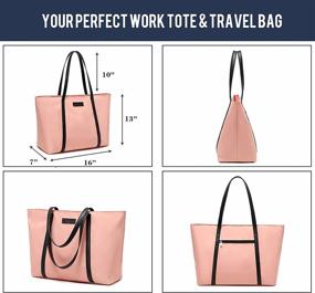 img 3 attached to 👜 Women's Tote Bag for Work, Teacher 15.6-Inch Laptop Bag, Stylish Beach Handbag