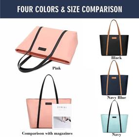 img 2 attached to 👜 Women's Tote Bag for Work, Teacher 15.6-Inch Laptop Bag, Stylish Beach Handbag