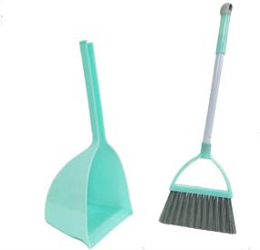 img 2 attached to 🧹 Xifando Mini Housekeeping Cleaning Tools for Children - 3pcs Blue Set: Mop, Broom, Dustpan