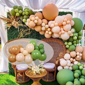 img 2 attached to 🎈 Olive Green Apricot Caramel DIY Balloon Arch Garland Kit - Party Decorations Supplies for Shower, Birthday, Wedding, Anniversary