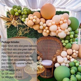 img 3 attached to 🎈 Olive Green Apricot Caramel DIY Balloon Arch Garland Kit - Party Decorations Supplies for Shower, Birthday, Wedding, Anniversary