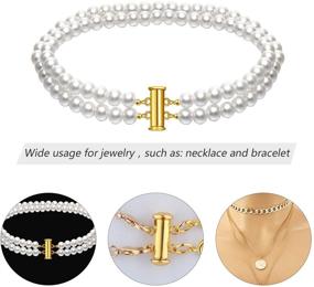 img 2 attached to Convenient and Versatile Slide Clasp Lock Necklace Connector Set with Storage Box - Ideal for Layered Bracelet and Necklace Crafts (Gold and Silver)