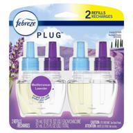 🌸 наполнитель для ароматизатора и уничтожителя запаха febreze plug-in, ароматизированное масло, сменный картридж, средиземноморская лаванда - 0,88 жидких унции (упаковка из 2) логотип