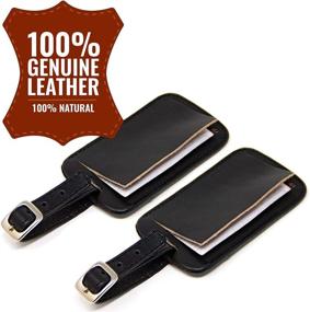 img 1 attached to Logical Leather Luggage Genuine Adjustable Travel Accessories in Luggage Tags & Handle Wraps