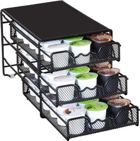 img 1 attached to Organize Your Keurig Coffee Pods with the DecoBros 3 Tier Drawer Storage Holder - Holds 54 Pods