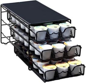 img 3 attached to Organize Your Keurig Coffee Pods with the DecoBros 3 Tier Drawer Storage Holder - Holds 54 Pods