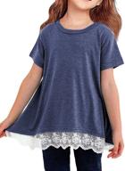 👚 purple girls' blouses sleeve shirts: stylish tops, tees & blouses for girls' clothing logo