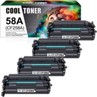 cool toner compatible toner cartridge for hp 58a cf258a 58x cf258x, laserjet pro m404n m404dn mfp m428fdw m428fdn m404dw m428dw m404 m428 m304 printers - black, 4-pack logo