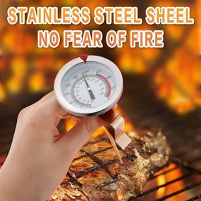 img 2 attached to 🌡️ Premium 12-Inch Waterproof Stainless Steel Kitchen Thermometer: Instant Read, Long Stem, Ideal for Deep Frying, Candy, Turkey, BBQ Grill!
