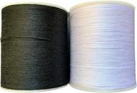 🪡 versatile black and white thread: 200 yards, ideal for repairs and sewing projects - includes two spools logo