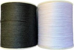 img 1 attached to 🪡 Versatile Black and White Thread: 200 Yards, Ideal for Repairs and Sewing Projects - Includes Two Spools