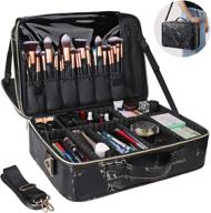 efficiently organize your cosmetics on-the-go with monstina cosmetic organizer storage shoulder travel accessories logo