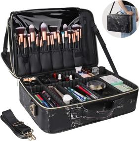img 4 attached to Efficiently Organize Your Cosmetics On-the-Go with MONSTINA Cosmetic Organizer Storage Shoulder Travel Accessories