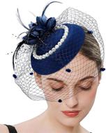 👒 fascinators headwear with pearls - kentucky inspired pillbox women's accessories logo