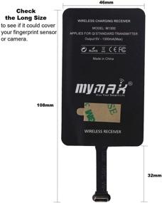 img 2 attached to MyMAX Type C 1300mA Super-Fast Qi Wireless Charging Receiver and Adapter for Google Pixel, Samsung, LG, and USB-C Android Phones