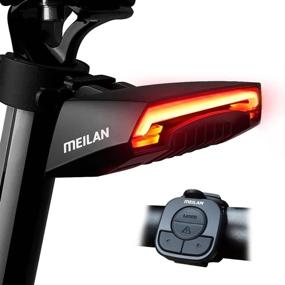 img 4 attached to 🚲 Meilan X5 USB Rechargeable Smart Bike Tail Light with Wireless Turning Signals and Remote Control - Cycling Safety Warning Light for Bicycles