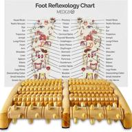 🦶 большой двухбарабанный массажер для ступней с терапией активных точек - облегчение артрита, боли в пятке, фасциите стопы. улучшение кровообращения, польза акупрессуры. логотип