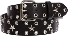img 2 attached to Silver Grommets Studded Leather Black