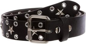 img 3 attached to Silver Grommets Studded Leather Black