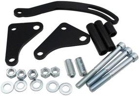 img 4 attached to 🔧 Chevy GM SBC SB Chevy 350 Carrfan Black Power Steering Pump Mount Bracket